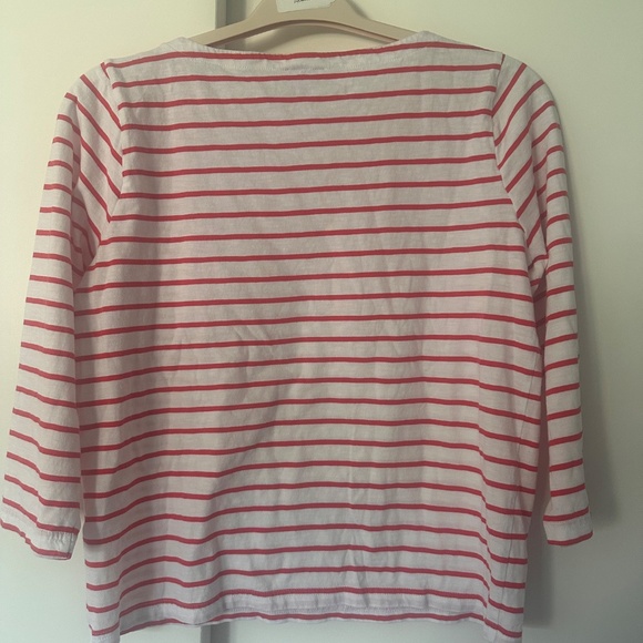 J Crew Red Striped Top - Picture 2 of 3
